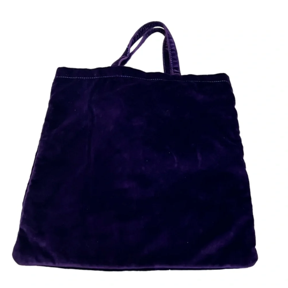 Marc Jacobs Purple Velvet Shopping Bag Tote - Picture 5 of 14
